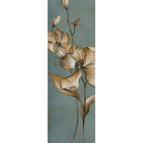 Translucent Magnolias Gold Ornate Wood Framed Art Print with Double Matting by Loreth, Lanie