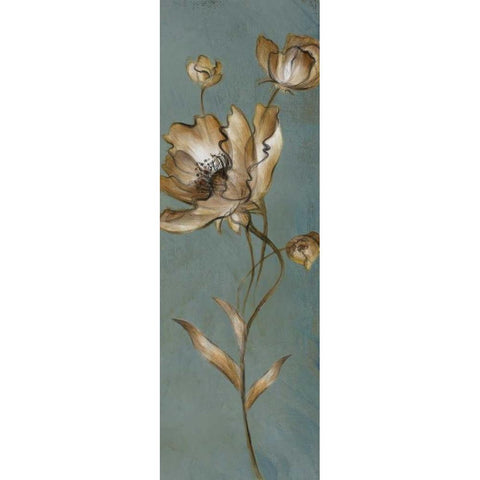 Translucent Poppies Gold Ornate Wood Framed Art Print with Double Matting by Loreth, Lanie