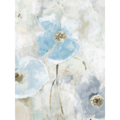 Blue Spring Begins Black Modern Wood Framed Art Print with Double Matting by Loreth, Lanie