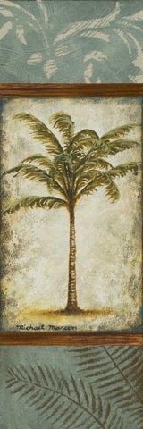 Blue Saba White Modern Wood Framed Art Print with Double Matting by Marcon, Michael