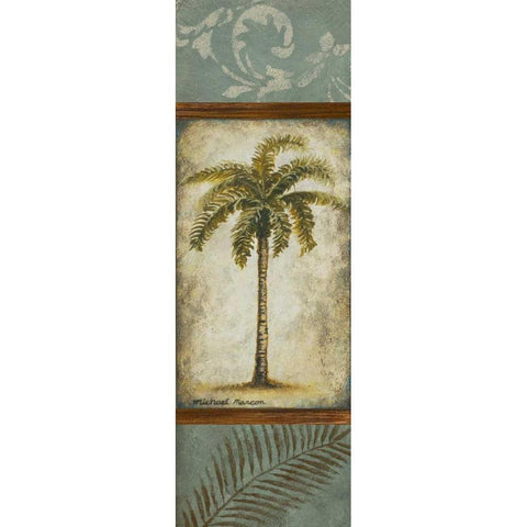 Blue Anguilla Black Modern Wood Framed Art Print with Double Matting by Marcon, Michael