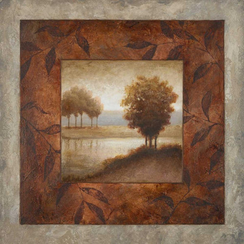 The Edge of April Black Modern Wood Framed Art Print with Double Matting by Marcon, Michael