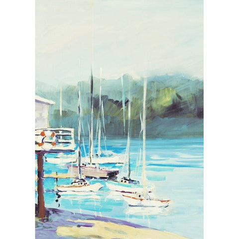 Bait Shack Black Modern Wood Framed Art Print with Double Matting by Slivka, Jane