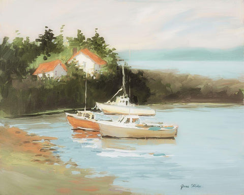 Sail Boats White Modern Wood Framed Art Print with Double Matting by Slivka, Jane