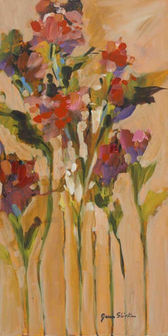 Wild Flowers II Black Ornate Wood Framed Art Print with Double Matting by Slivka, Jane