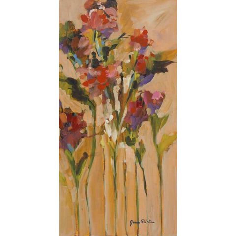 Wild Flowers II Black Modern Wood Framed Art Print with Double Matting by Slivka, Jane