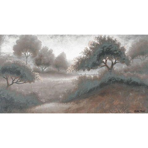 Muted Landscape Gold Ornate Wood Framed Art Print with Double Matting by Marcon, Michael