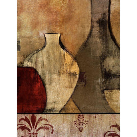 Glass Gathering with Red I White Modern Wood Framed Art Print by Loreth, Lanie