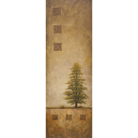 Chippewa Tree II White Modern Wood Framed Art Print by Marcon, Michael