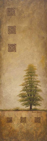 Chippewa Tree II Black Ornate Wood Framed Art Print with Double Matting by Marcon, Michael