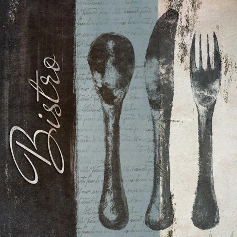 Bistro White Modern Wood Framed Art Print by Loreth, Lanie