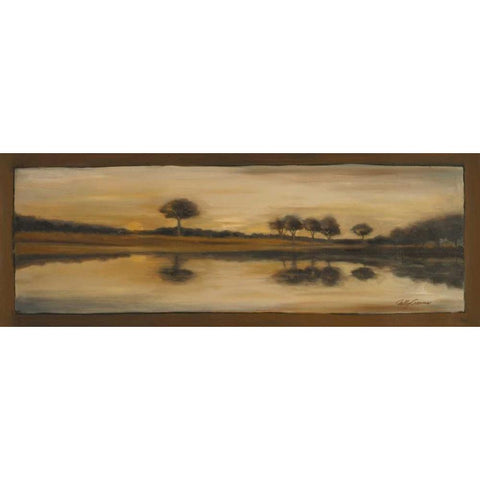 Sepia Landscape II Black Modern Wood Framed Art Print by Arenas, Nelly