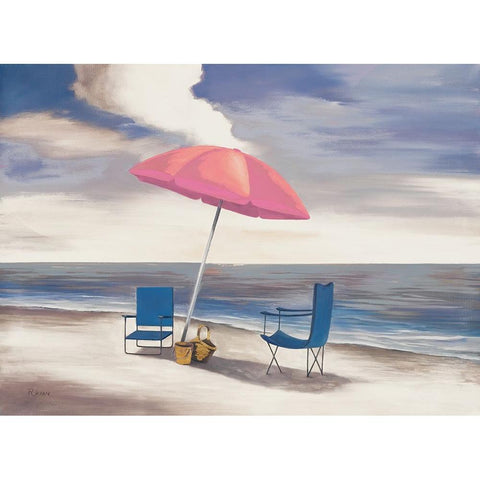 Noon By The Shore I Black Modern Wood Framed Art Print by Rhyan, Vivien