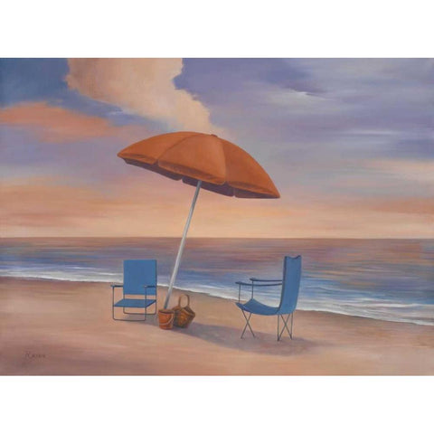 Day By The Shore Black Modern Wood Framed Art Print with Double Matting by Rhyan, Vivien