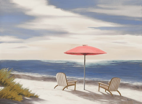 Noon By The Shore II Black Ornate Wood Framed Art Print with Double Matting by Rhyan, Vivien