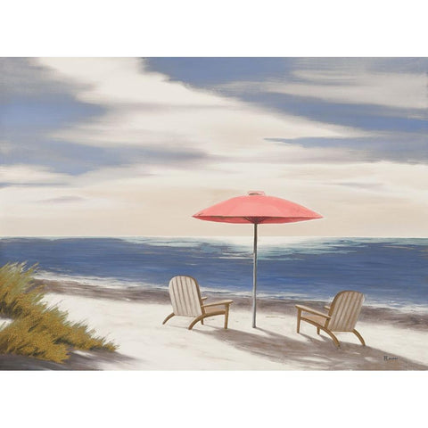 Noon By The Shore II White Modern Wood Framed Art Print by Rhyan, Vivien