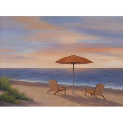 Summer On The Sand Black Modern Wood Framed Art Print with Double Matting by Rhyan, Vivien