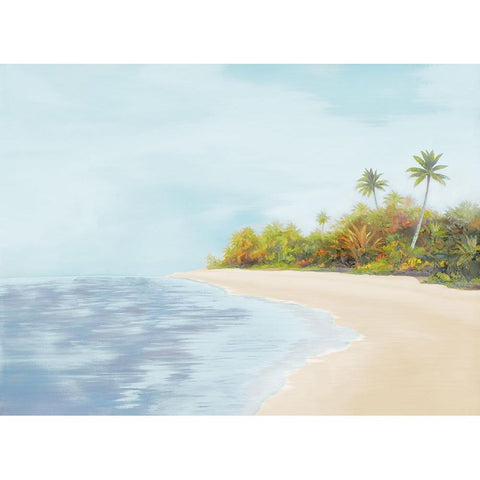 New Tropical Beach I White Modern Wood Framed Art Print by Rhyan, Vivien
