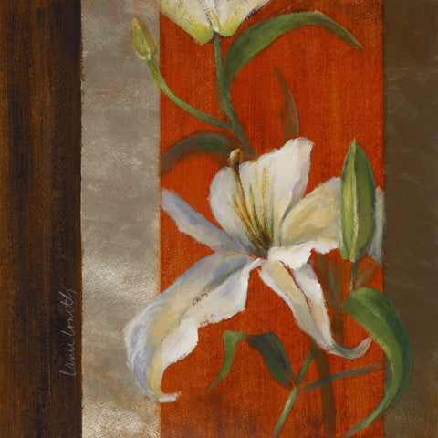 Lily in Bloom II White Modern Wood Framed Art Print by Loreth, Lanie