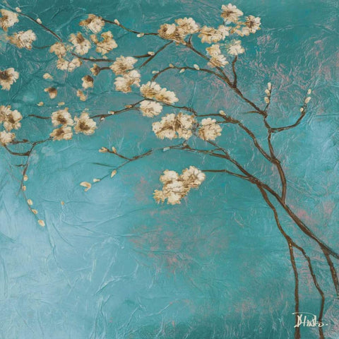 Glamorous on Teal II Black Modern Wood Framed Art Print by Pinto, Patricia