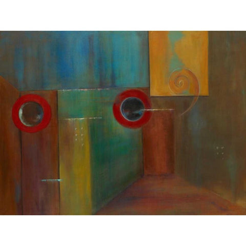 Satori II Black Modern Wood Framed Art Print with Double Matting by Vargas, Iris