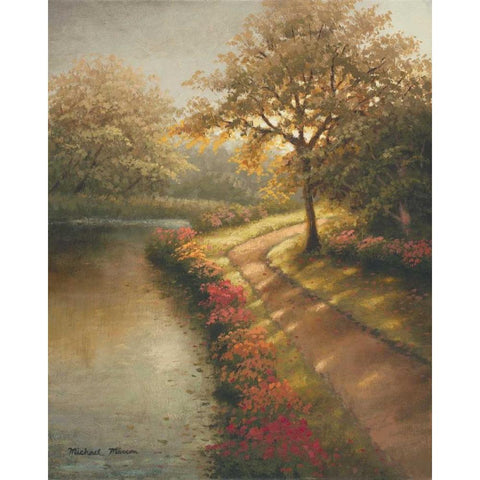 Morning Light I Black Modern Wood Framed Art Print with Double Matting by Marcon, Michael