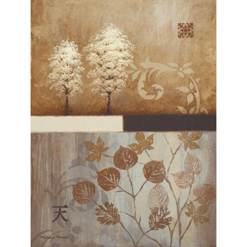 From West to East Black Modern Wood Framed Art Print by Marcon, Michael