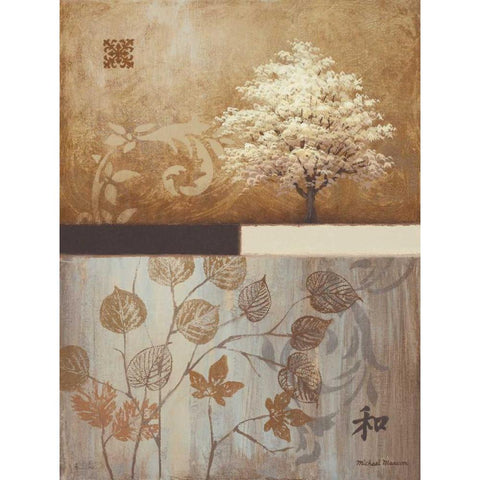 From East to West White Modern Wood Framed Art Print by Marcon, Michael