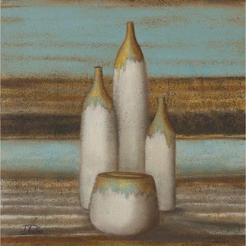 Elegantisimo on Teal I White Modern Wood Framed Art Print by Pinto, Patricia