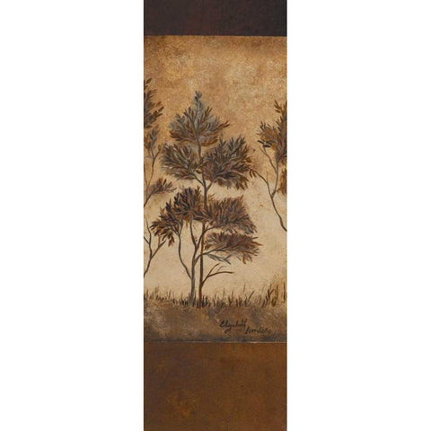 Autumn Impressions I Black Modern Wood Framed Art Print by Londono, Elizabeth