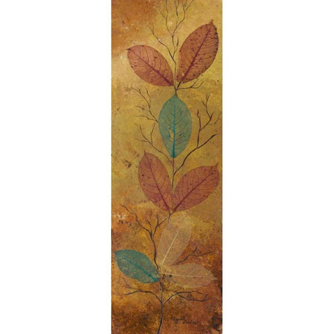 Autumn Leaves I White Modern Wood Framed Art Print by Londono, Elizabeth