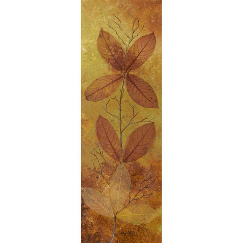 Autumn Leaves II Gold Ornate Wood Framed Art Print with Double Matting by Londono, Elizabeth