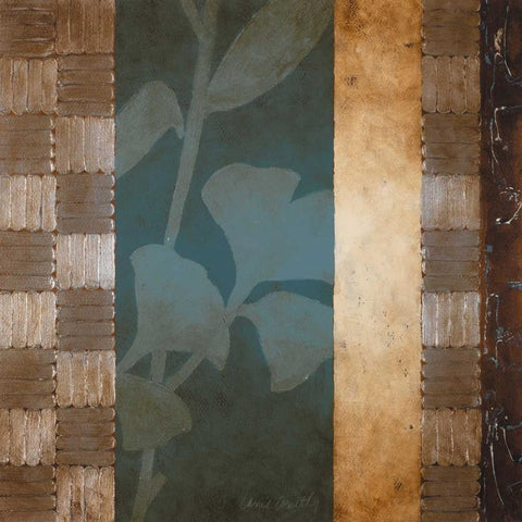 Urban Garden V in Teal Gold Ornate Wood Framed Art Print with Double Matting by Loreth, Lanie