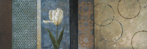 Blue Euphoria Black Ornate Wood Framed Art Print with Double Matting by Marcon, Michael