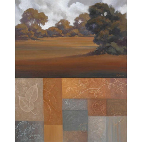 Autumn I Black Modern Wood Framed Art Print with Double Matting by Rhyan, Vivien