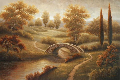 Caryville White Modern Wood Framed Art Print with Double Matting by Marcon, Michael