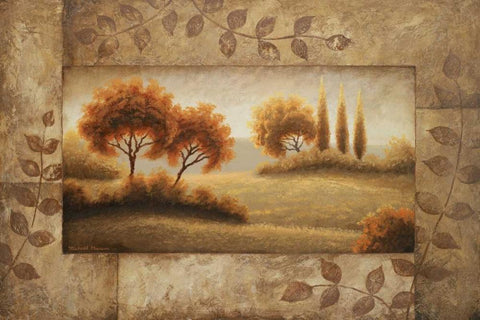Luminous Vistas I Black Ornate Wood Framed Art Print with Double Matting by Marcon, Michael