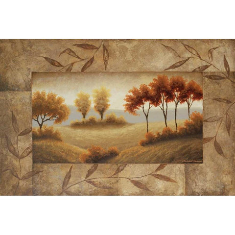 Luminous Vistas II Black Modern Wood Framed Art Print with Double Matting by Marcon, Michael