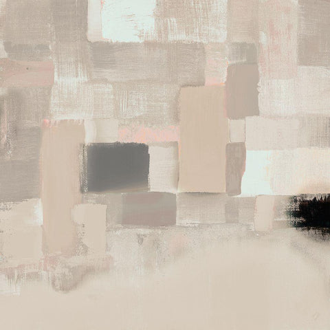 Cream Voluminous I Black Modern Wood Framed Art Print with Double Matting by Loreth, Lanie