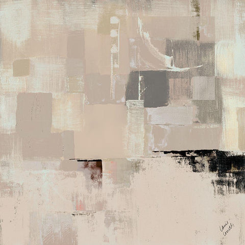 Cream Voluminous II Black Modern Wood Framed Art Print by Loreth, Lanie