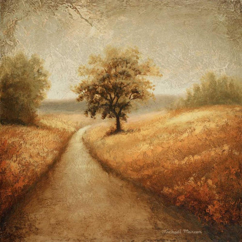 Cinnamon Road I White Modern Wood Framed Art Print by Marcon, Michael