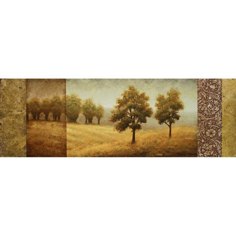 Golden Valley I Gold Ornate Wood Framed Art Print with Double Matting by Marcon, Michael