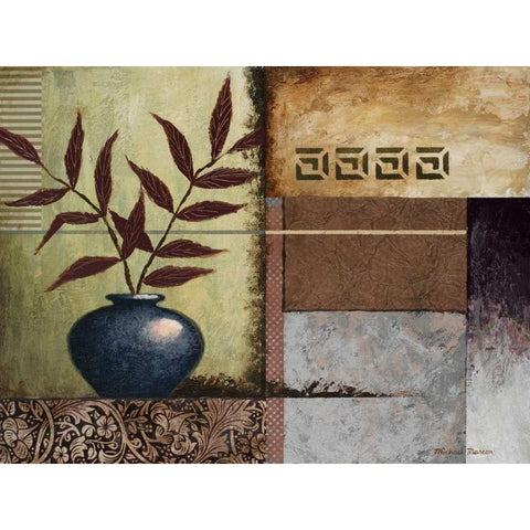 Cobalt Vase White Modern Wood Framed Art Print by Marcon, Michael