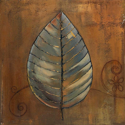 New Leaf III White Modern Wood Framed Art Print by Pinto, Patricia