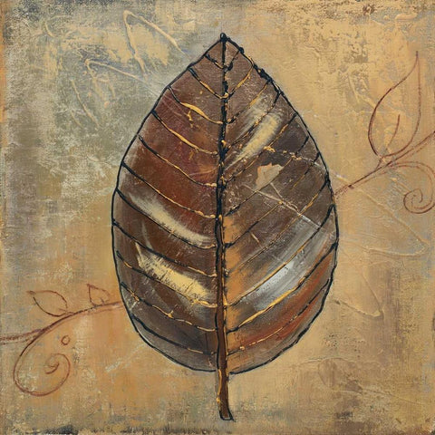 New Leaf II White Modern Wood Framed Art Print by Pinto, Patricia
