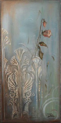 Ornaments and Roses I White Modern Wood Framed Art Print with Double Matting by Pinto, Patricia