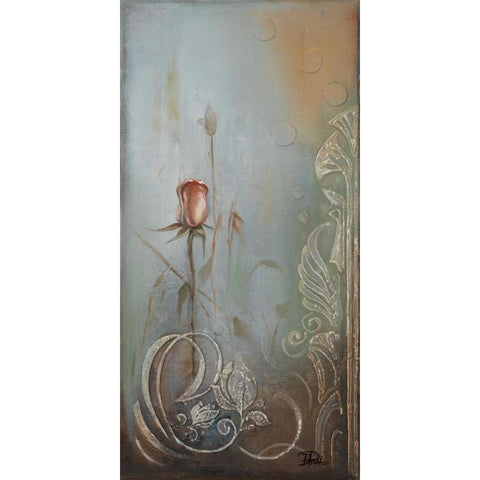 Ornaments and Roses II White Modern Wood Framed Art Print by Pinto, Patricia