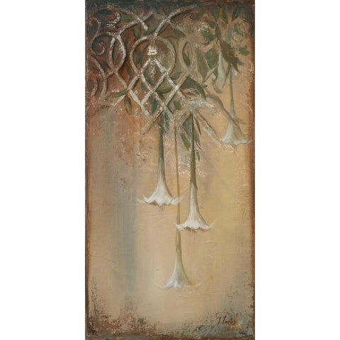 Ornaments and Campanula II Black Modern Wood Framed Art Print by Pinto, Patricia