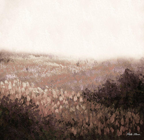 Field Garden Abstract Black Ornate Wood Framed Art Print with Double Matting by Marcon, Michael
