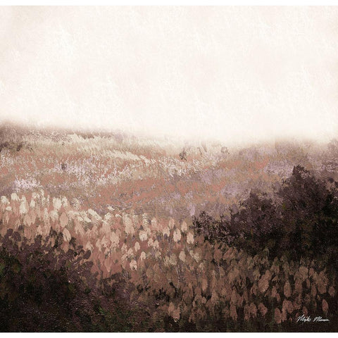 Field Garden Abstract Black Modern Wood Framed Art Print by Marcon, Michael
